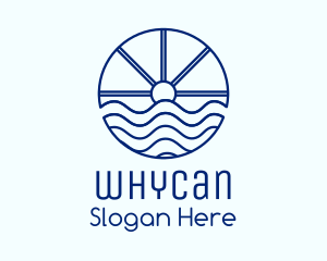 Surf Shop - Ocean Wave Sun logo design