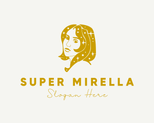 Model - Woman Hair Sparkle logo design