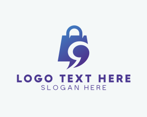 Bag - Shopping Chat App logo design