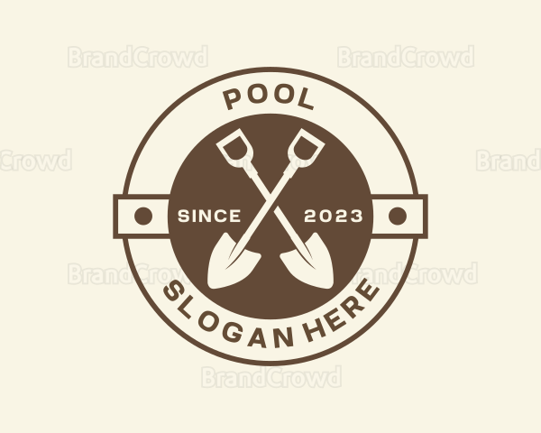 Yard Shovel Gardening Logo