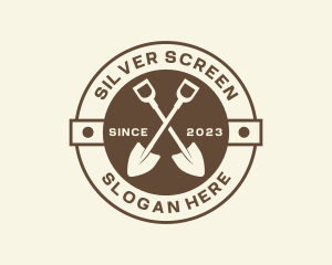 Yard Shovel Gardening Logo