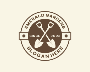 Yard Shovel Gardening logo design