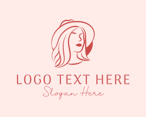 Hairdresser - Hat Hair Woman logo design