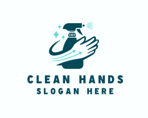 Hand Sanitizer Spray Bottle logo design