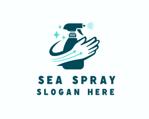 Hand Sanitizer Spray Bottle logo design