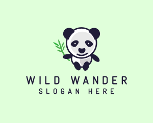 Bamboo Panda Bear logo design