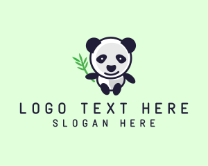 China - Bamboo Panda Bear logo design