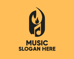 Flaming Music Studio  Logo