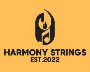 Flaming Music Studio  logo design