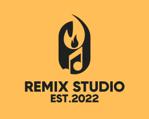 Flaming Music Studio  logo design