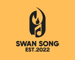 Flaming Music Studio  logo design