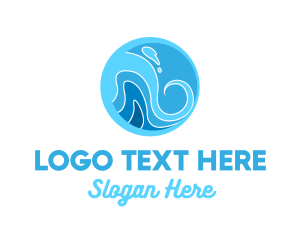 Island - Ocean Wave Beach logo design
