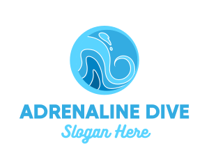 Ocean Wave Beach logo design