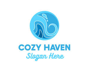 Ocean Wave Beach logo design