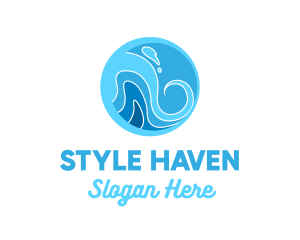 Hostel - Ocean Wave Beach logo design