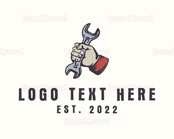 Wrench Repairman Tool Logo