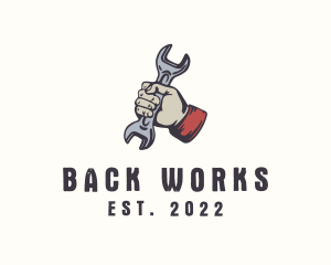 Wrench Repairman Tool logo design