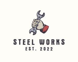 Wrench Repairman Tool logo design