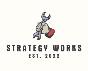 Wrench Repairman Tool logo design