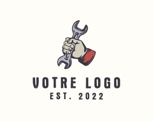 Plumber - Wrench Repairman Tool logo design