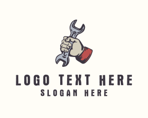 Wrench Repairman Tool Logo