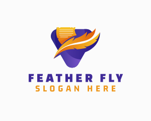 Feather Quill Notepad logo design