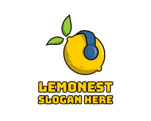Charts - Lemon Headphones DJ logo design