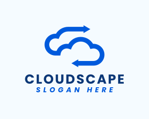 Cloud Tech Arrow logo design