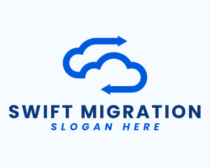 Migration - Cloud Tech Arrow logo design