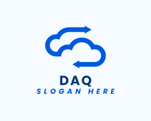 Data - Cloud Tech Arrow logo design
