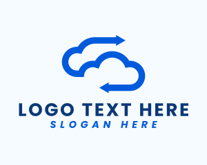 Migration - Cloud Tech Arrow logo design