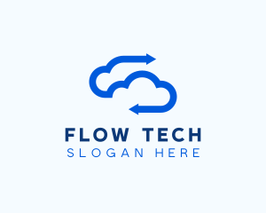 Cloud Tech Arrow logo design