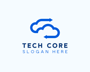 Cloud Tech Arrow logo design