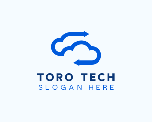 Cloud Tech Arrow logo design