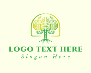 Online Learning - Brain Tree Psychology logo design