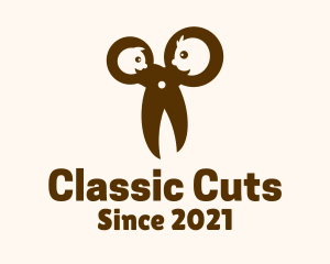 Kiddie Barber Scissors logo design