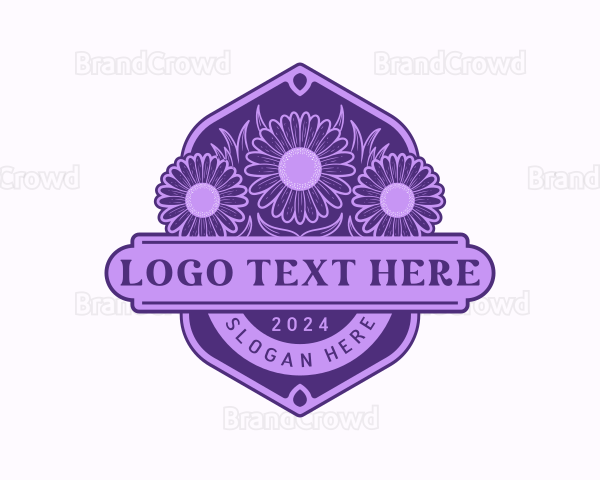 Floral Aster Flower Logo