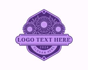 Floral Aster Flower Logo