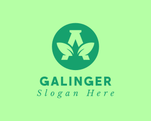 Organic Garden Leaf Letter A Logo