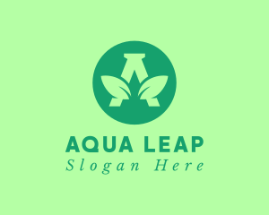 Organic Garden Leaf Letter A logo design