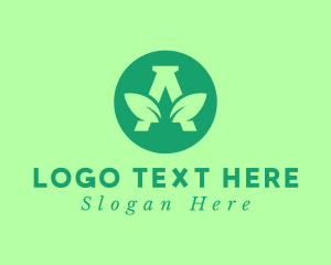 Organic Garden Leaf Letter A Logo