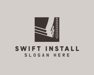 Installation - Window Shade Installation logo design