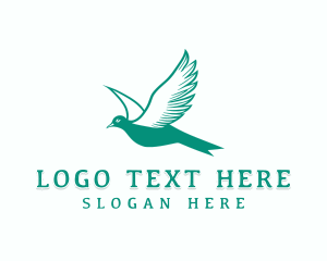 Dove Flying Bird Logo