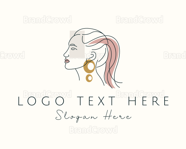 Woman Jewelry Stylist Logo