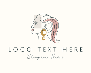 Earring - Woman Jewelry Stylist logo design