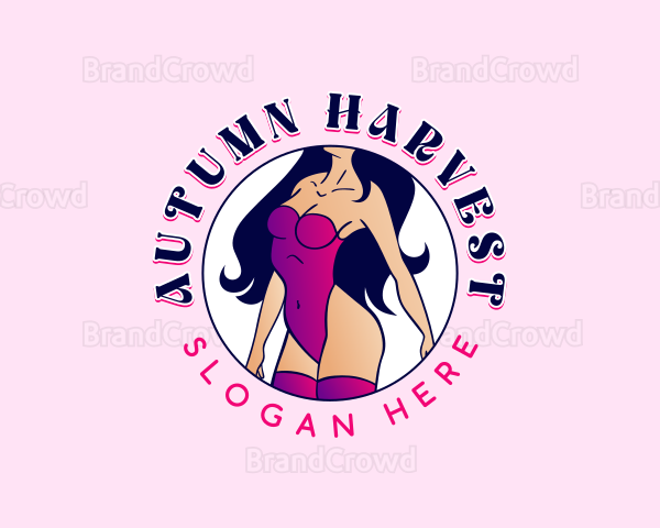 Burlesque Sexy Stripper Logo