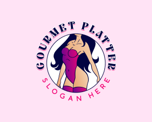 Burlesque Sexy Stripper Logo