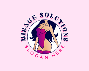 Burlesque Sexy Stripper Logo