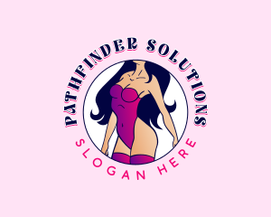 Burlesque Sexy Stripper Logo