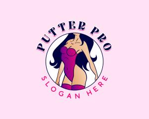 Burlesque Sexy Stripper Logo